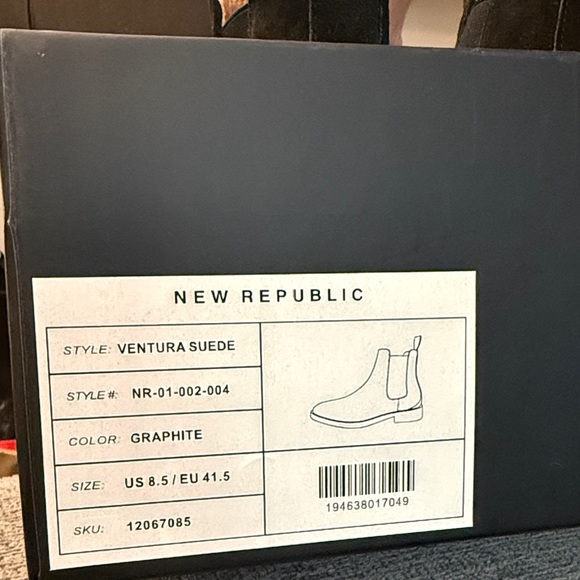 Men's Black Suede Chelsea Boots - Picture 3 of 6